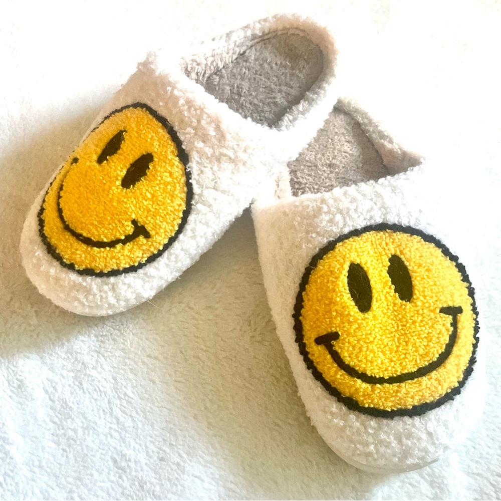 Happy Face Plush Slippers